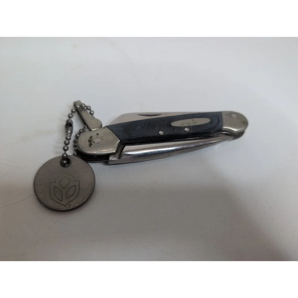 Buck 315 Yachtsman Black Plastic Pocketknife Stainless Sheepsfoot 2-Blade 1984